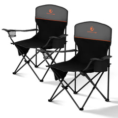 ALPHA CAMP folding chair close-up with sturdy frame for reliable outdoor seating