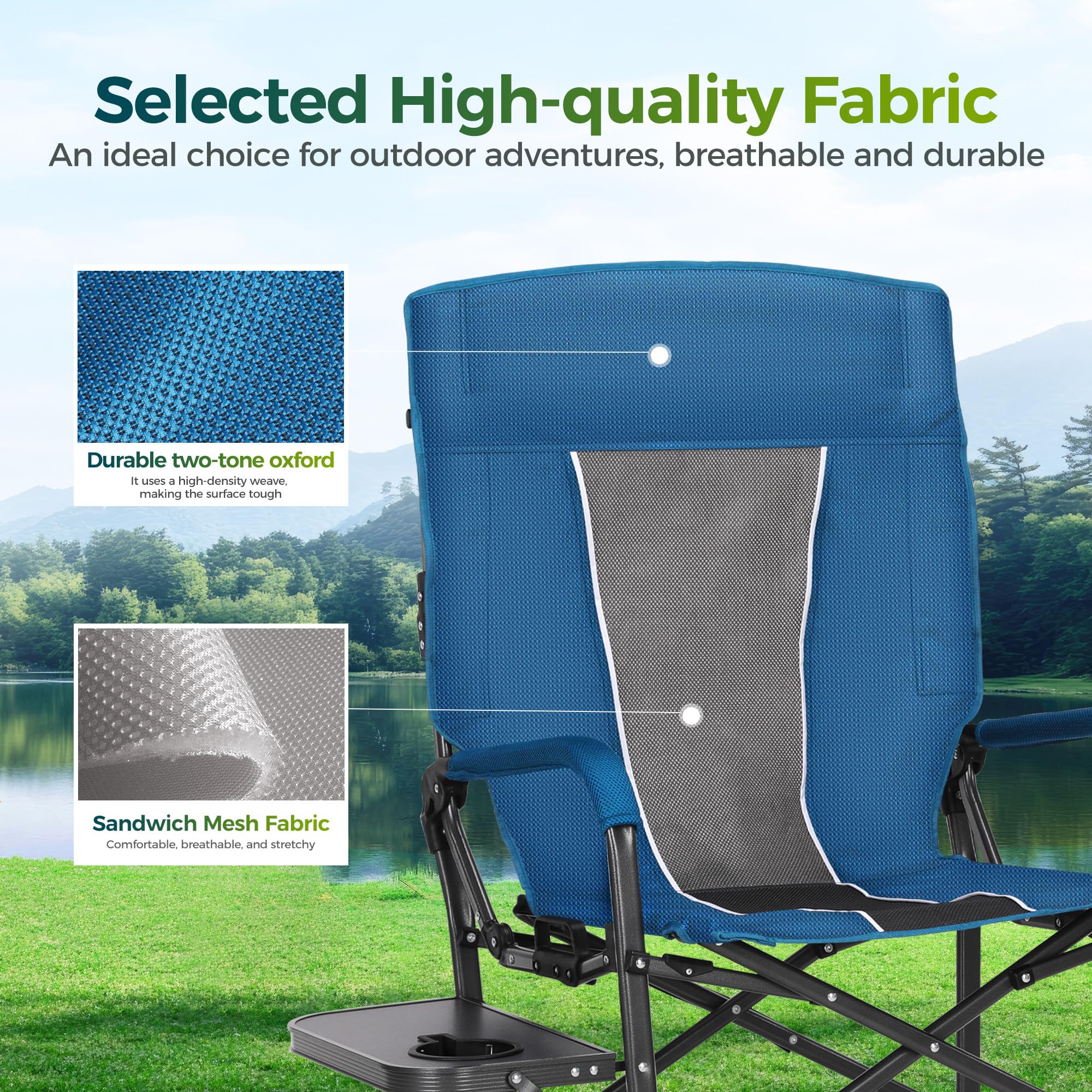 ALPHA CAMP portable chair with carrying bag for travel.