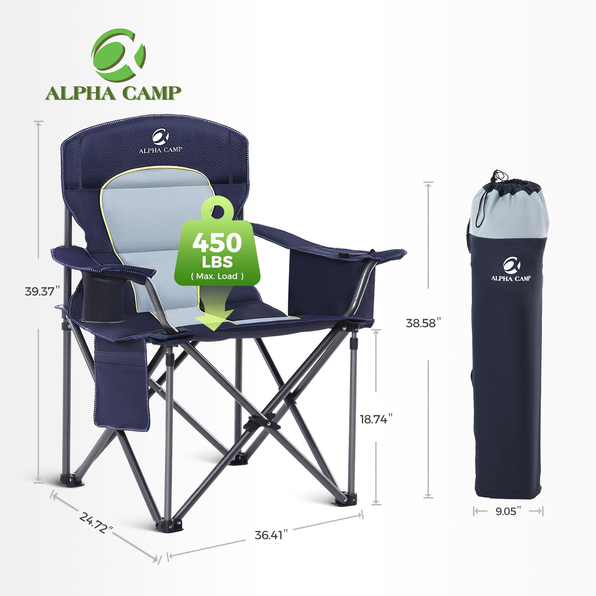 ALPHA CAMP heavy-duty steel frame supports sturdy backyard setup