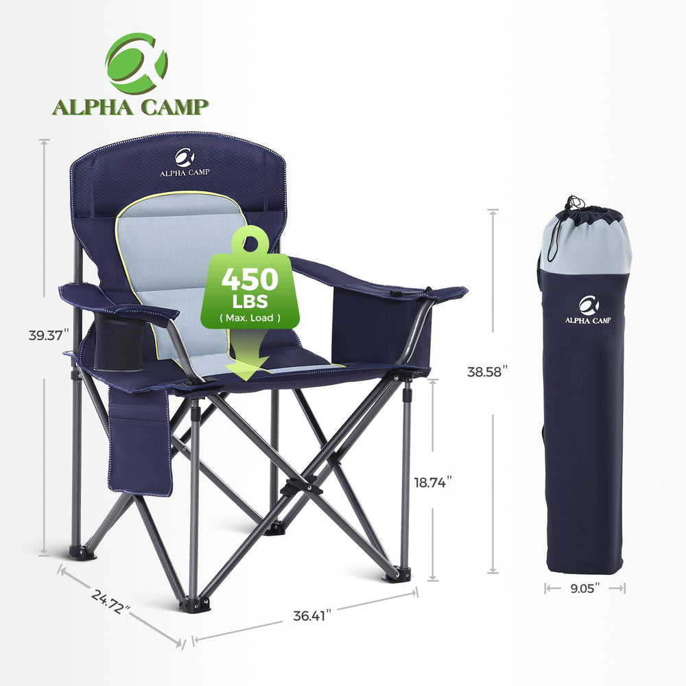 ALPHA CAMP heavy-duty steel frame supports sturdy backyard setup