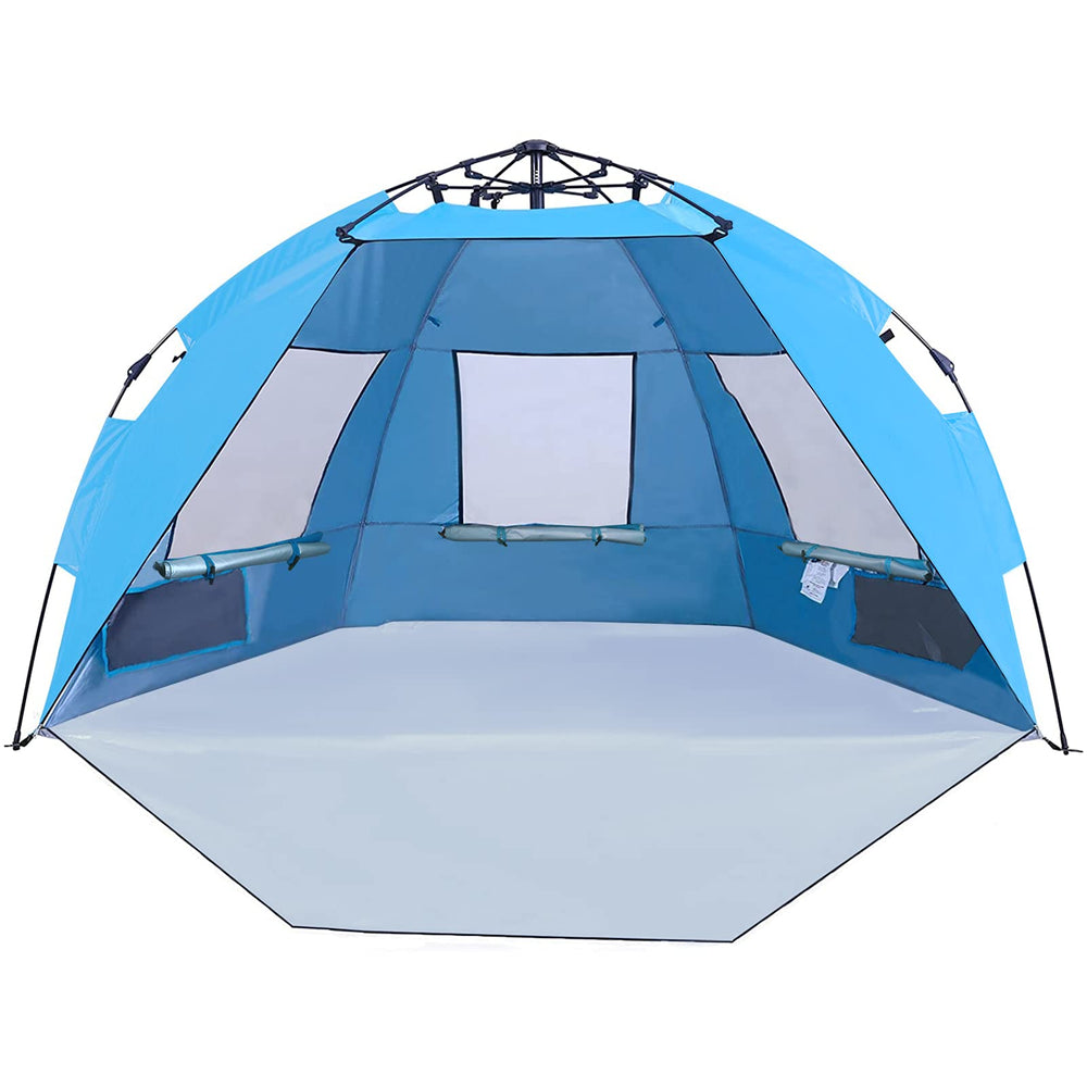 Alpha Camp Instant Beach Tent pop-up design for quick on-the-go shade