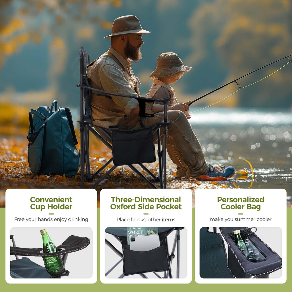 ALPHA CAMP outdoor-ready chair designed for any outdoor activity