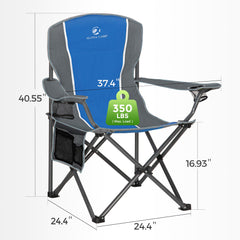 ALPHA CAMP oversized camping chair folded for easy transport.