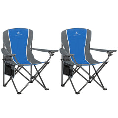 ALPHA CAMP oversized camping chair open for lounging outdoors with ample space.
