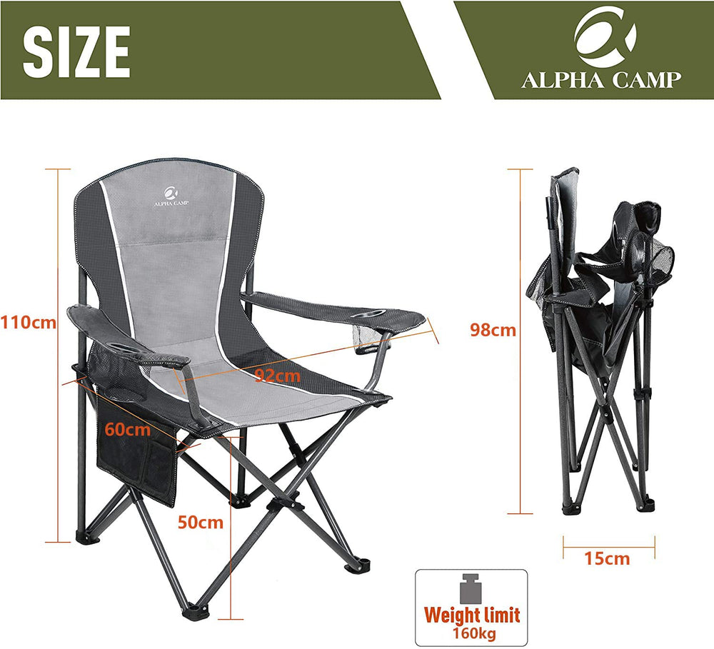 ALPHA CAMP oversized chair back support for extended lounging