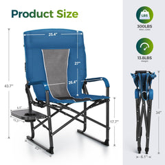 ALPHA CAMP chair side table for easy access to essentials.