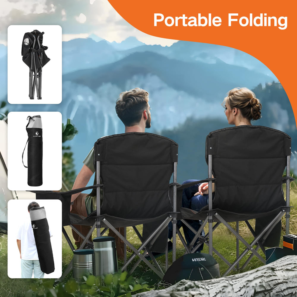ALPHA CAMP chair weighs 13.2 lbs for easy portability
