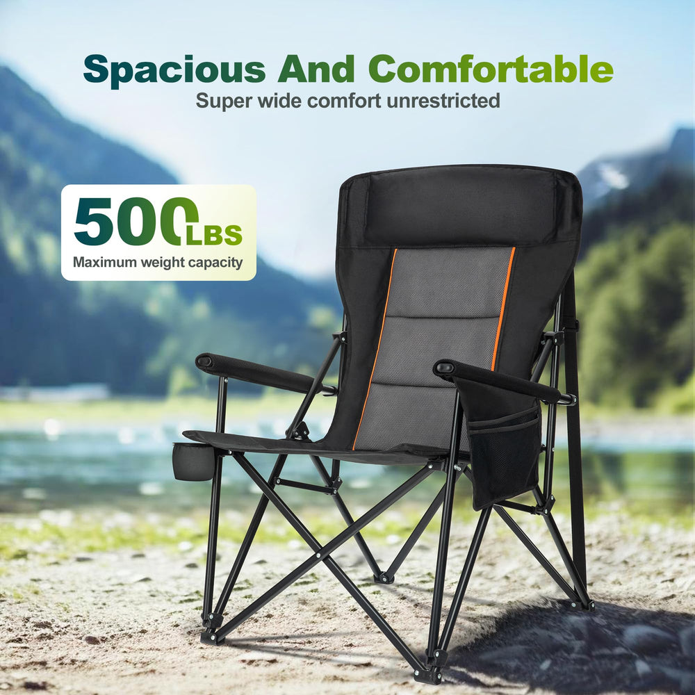 ALPHA CAMP X-shaped reinforcement enhances chair durability