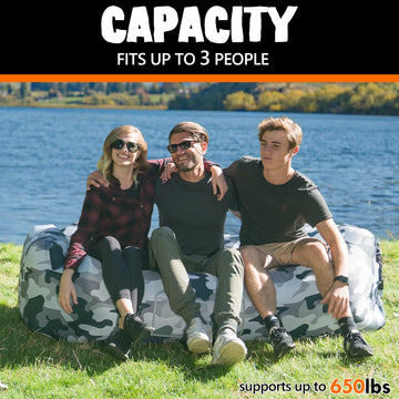 AlphaBeing anti-deflation technology helps maintain air for extended lounging.