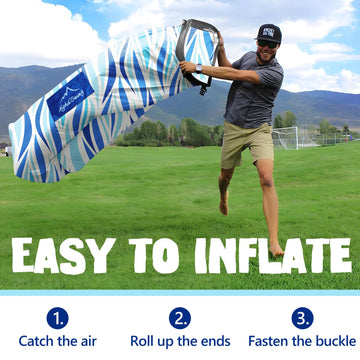 AlphaBeing inflatable lounger anti-deflation technology retains air longer for extended use