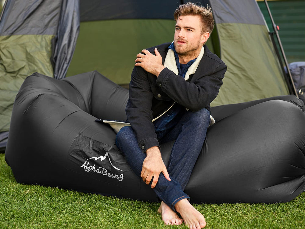 AlphaBeing lounger anti-leak design helps maintain air without constant re-inflation.