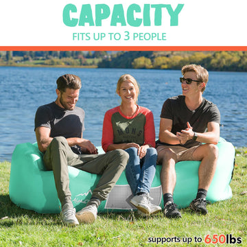AlphaBeing compact-pack design fits in its bag for travel-ready lounging