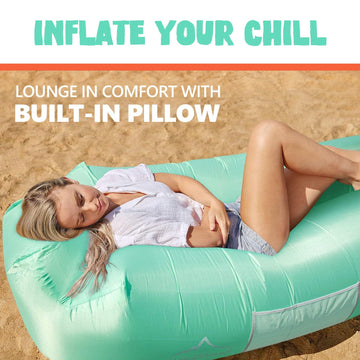 AlphaBeing lounger shows pockets and beer opener for convenient outdoor hangouts
