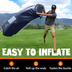 AlphaBeing lounger opened to show pockets and beer opener for convenient outdoor use.