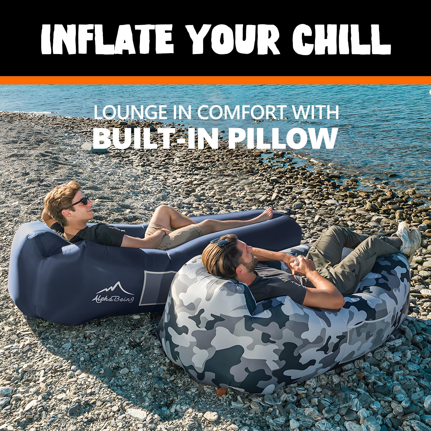 AlphaBeing lounger pockets and beer opener keep essentials within reach.