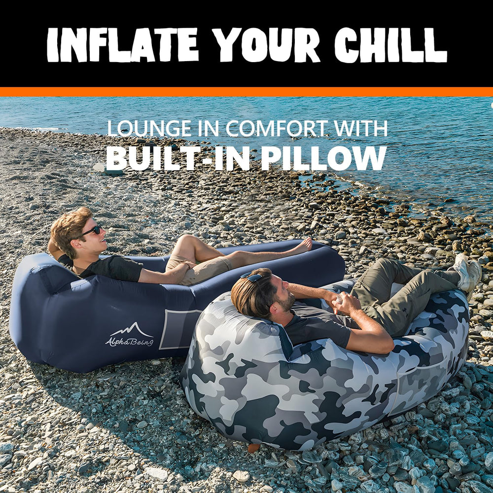 AlphaBeing lounger pockets and beer opener keep essentials within reach.