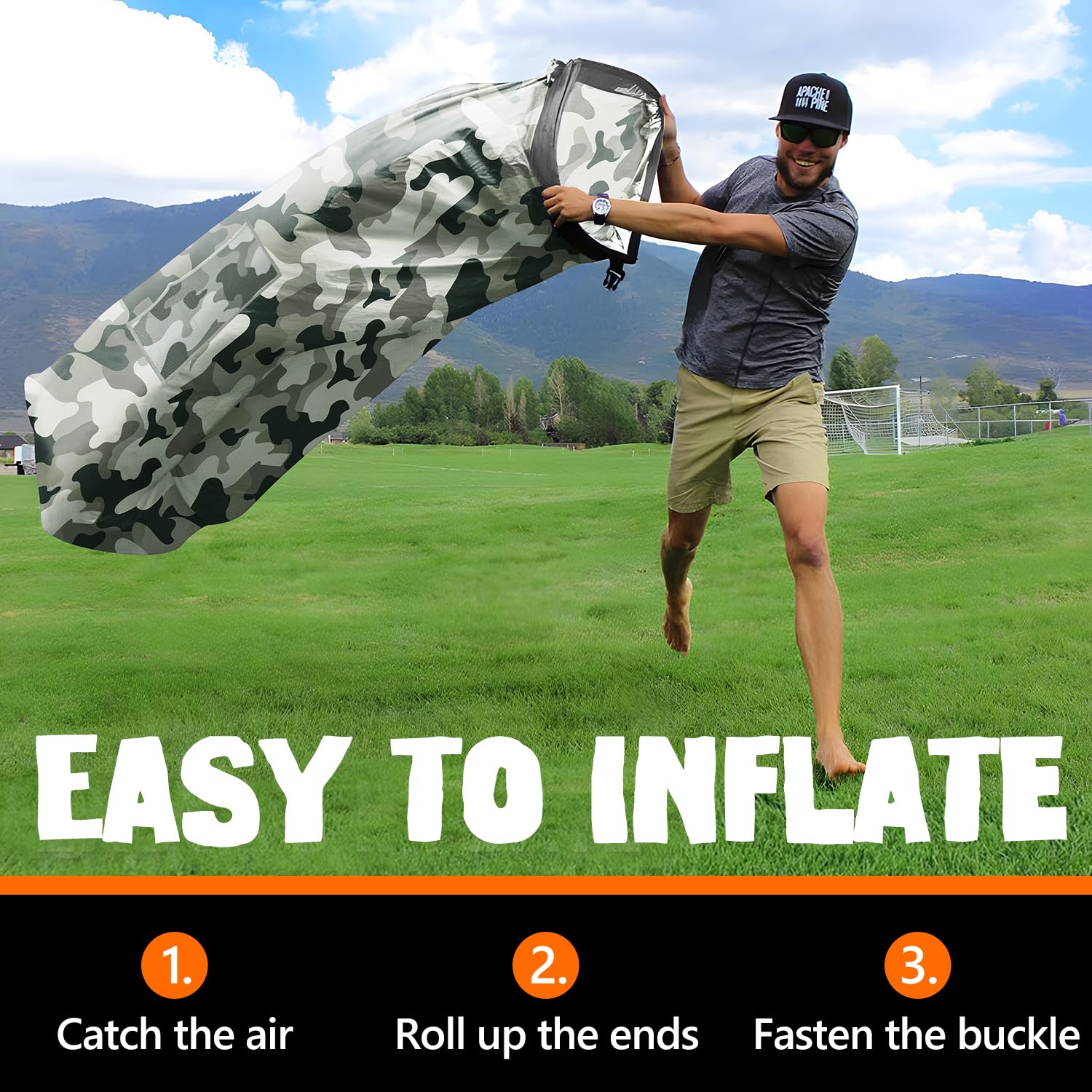 AlphaBeing neck pillow headrest provides ergonomic support for outdoor sessions.