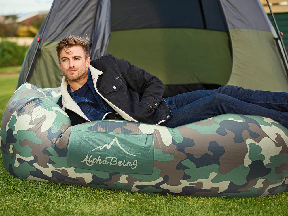 AlphaBeing portable carry bag and stakes illustrate easy transport and wind stability