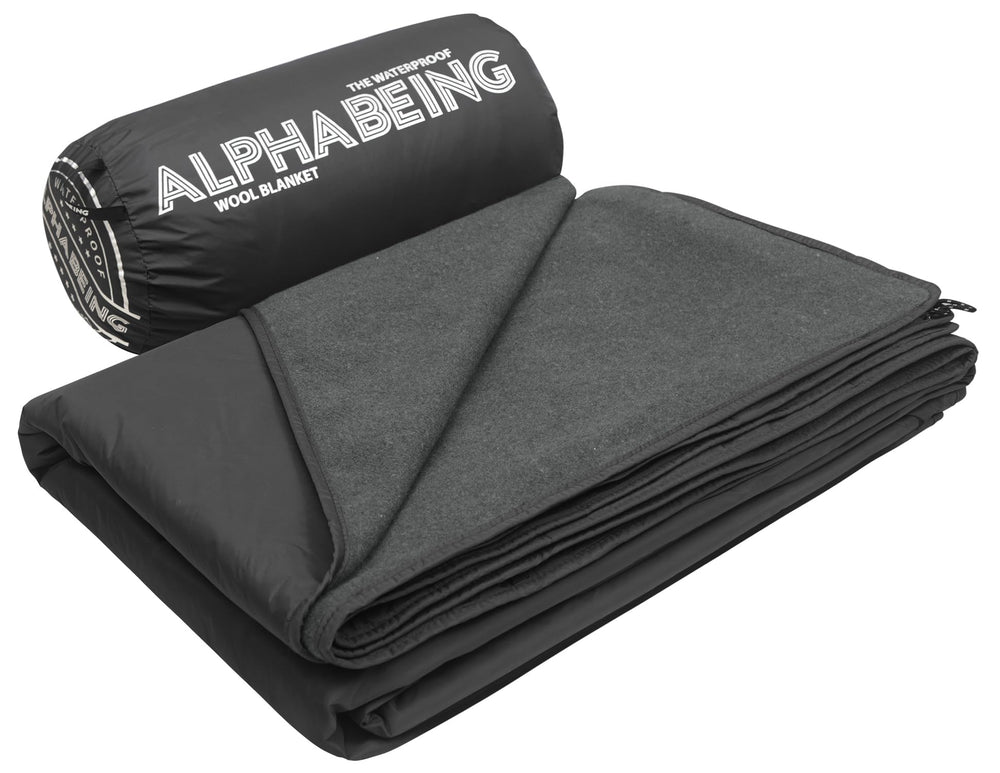 AlphaBeing waterproof blanket folded compact for travel and storage