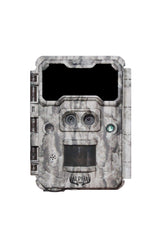 ALPHA CAM No Glow dual-lens front view demonstrates clear day and night wildlife footage for scouting