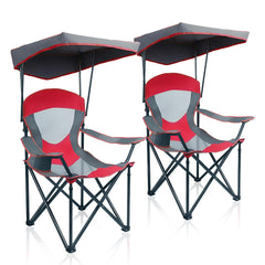 ALPHA CAMP 2PC mesh canopy chair red for outdoor shade and easy seating