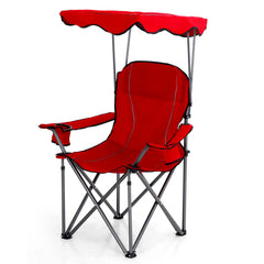 ALPHA CAMP oversized chair with shade canopy for sunny days.