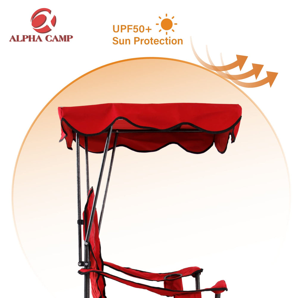 ALPHA CAMP portable carry bag makes folding and transport effortless.