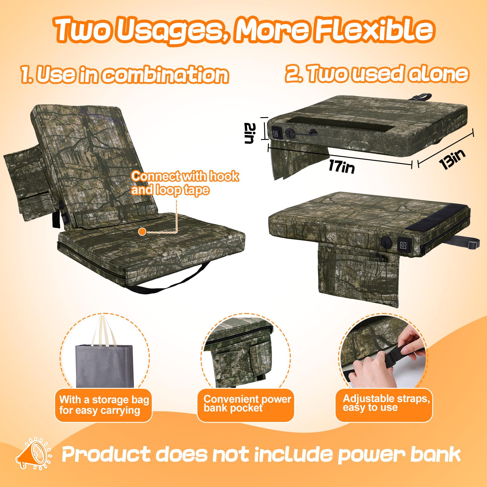 Alphatool cushions detachable for versatile use on different seats