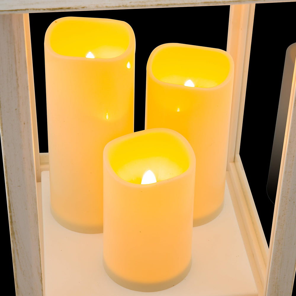 Alpine portable lantern ideal for entryways, steps, or garden paths.
