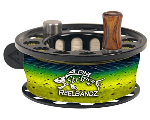 Alpine Innovations Stripee ReelBandz 3-pack box displays travel-ready reel protection