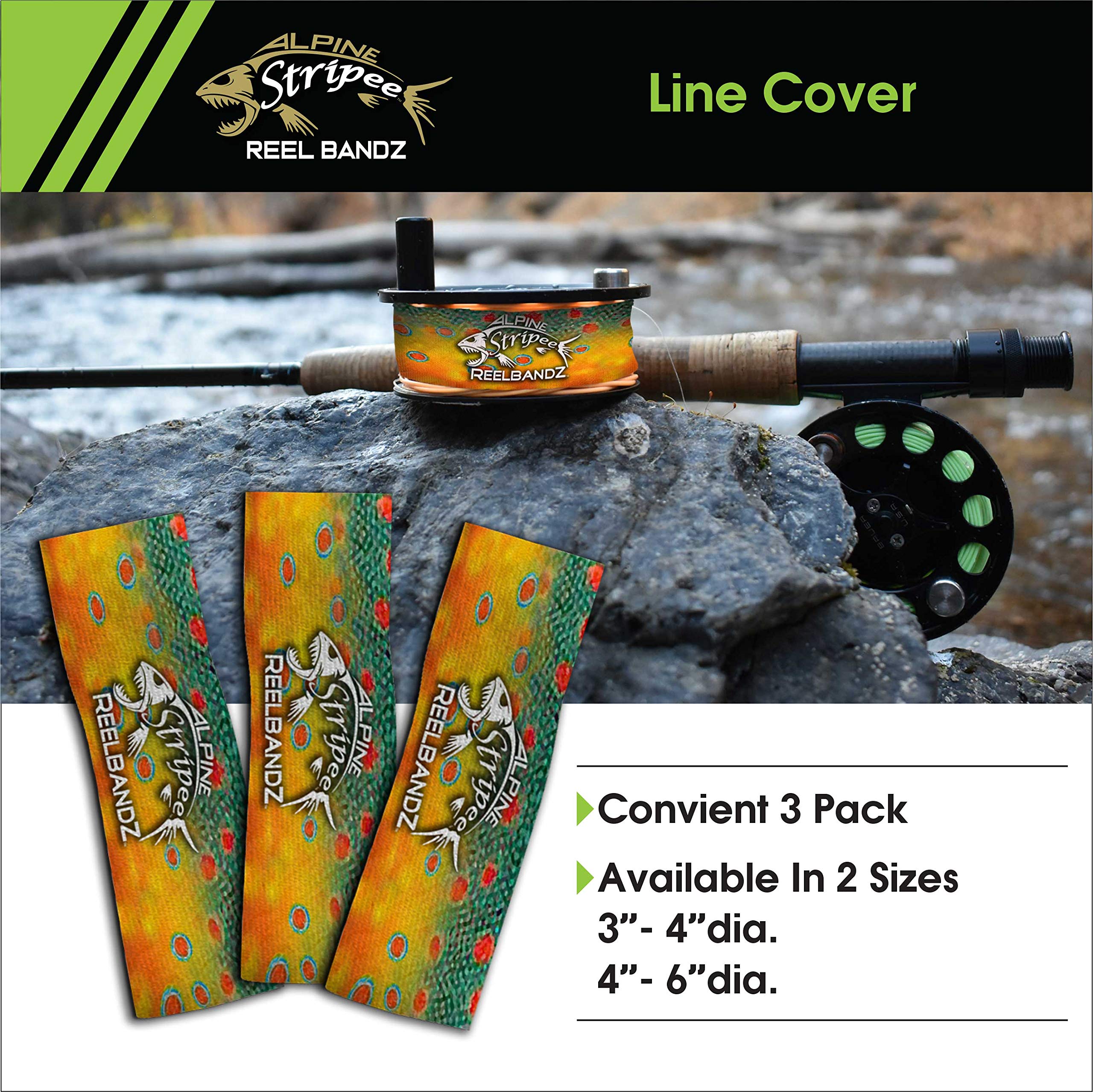 Alpine Innovations Stripee ReelBandz lightweight neoprene reduces bulk when packing for trips
