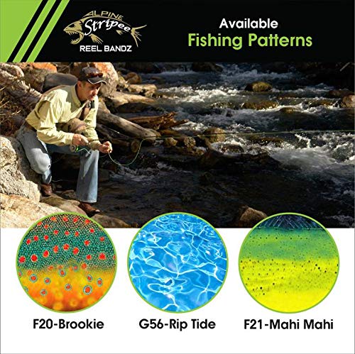 Alpine Innovations Stripee ReelBandz protects fly line from tangles on busy rivers
