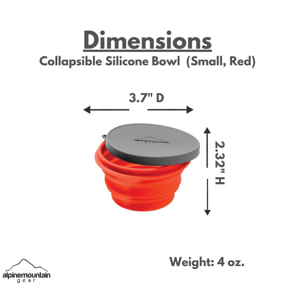 Alpine Mountain Gear blue large bowl, space-saving for group meals.