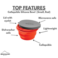 Alpine Mountain Gear green medium bowl ready for family outdoor dining.