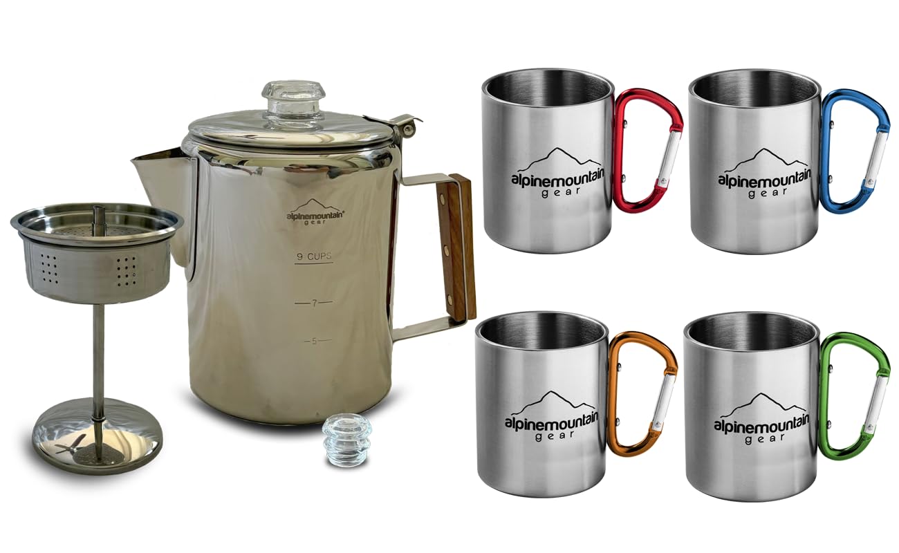 Alpine Mountain Gear four 9 oz mugs attached in one set.