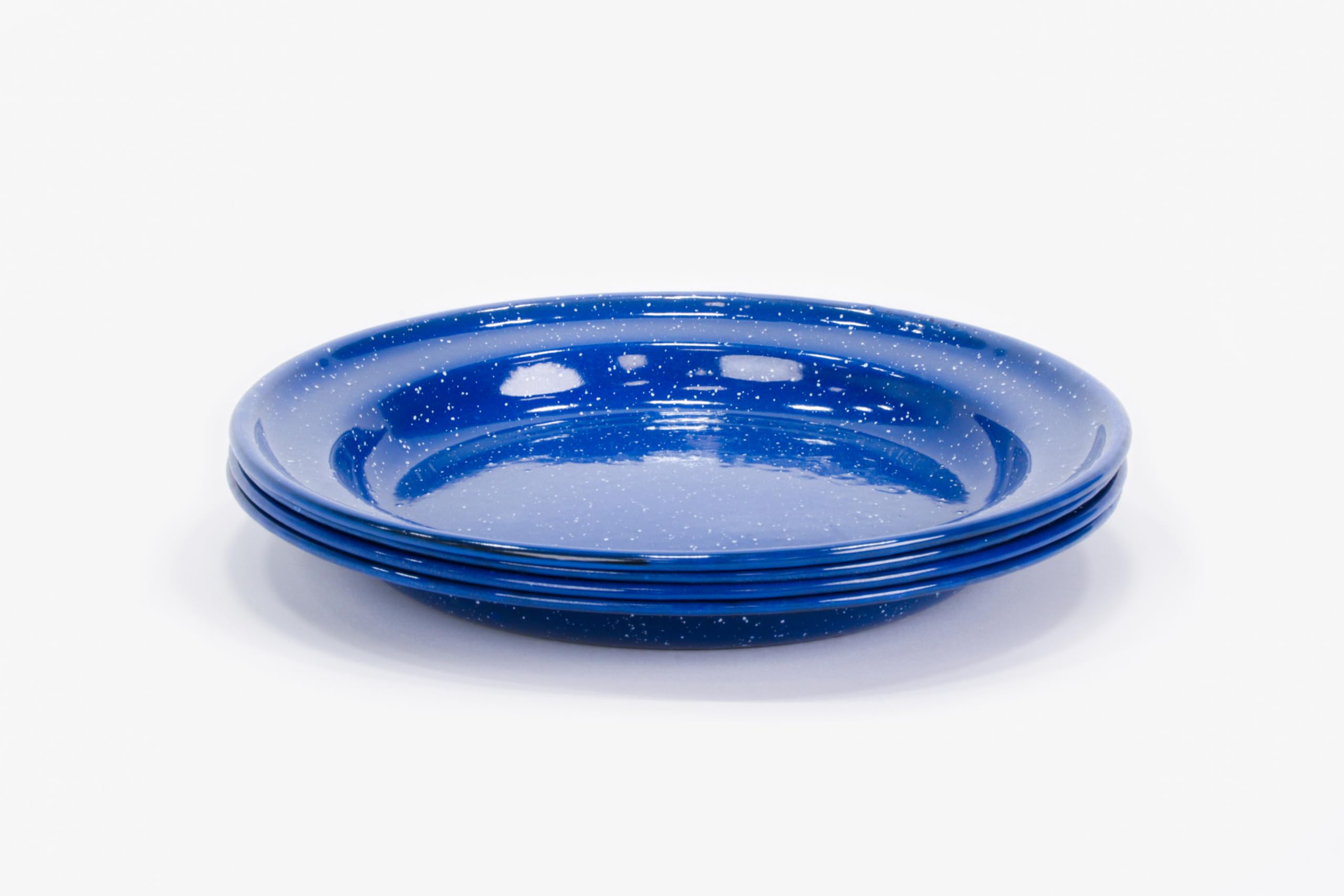 Alpine Mountain Gear stackable enamel dishware set for compact kits.