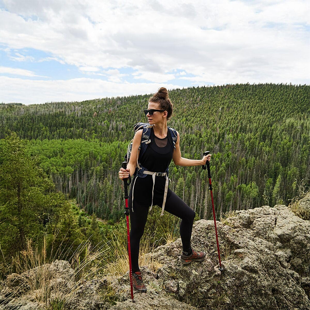 ALPS Mountaineering Conquest trekking pole with removable cap for tip protection