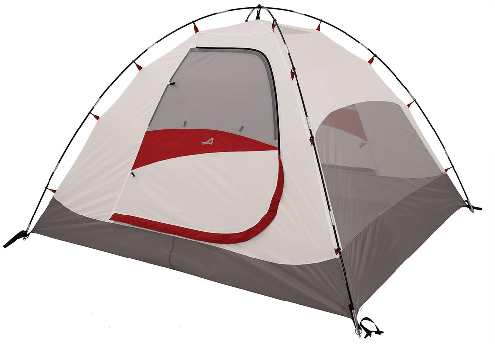 ALPS Meramac tent awning over doors highlights sheltered entry and rain protection