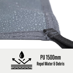 ALPS Mountaineering 4-Person Footprint abrasion-resistant fabric shows durable protection.