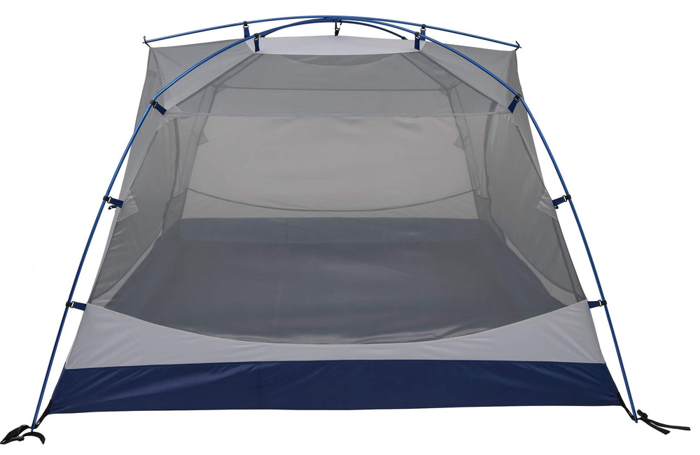 ALPS Mountaineering Acropolis 4-Person Tent fly close-up highlights durable weather protection.