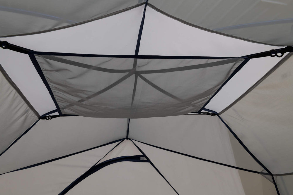 ALPS Mountaineering Acropolis 4-Person Tent factory-sealed seams improve weather sealing.