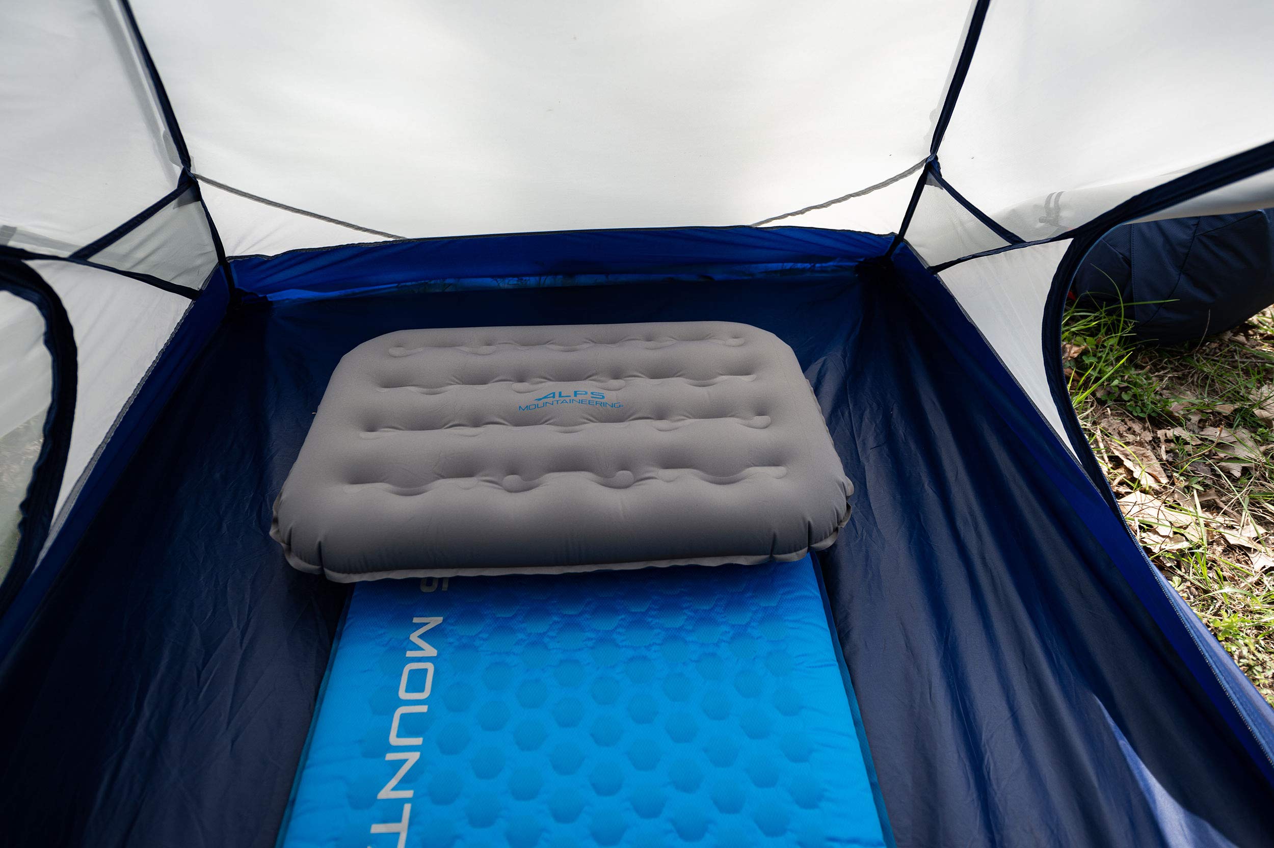 ALPS Mountaineering Air Pillow packs to 5.5 by 3.5 inches for compact transport.