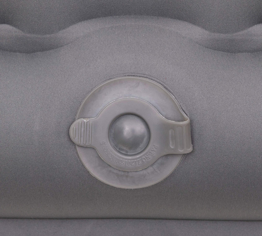 ALPS Mountaineering Air Pillow features soft brushed fabric for quiet, comfortable nights.
