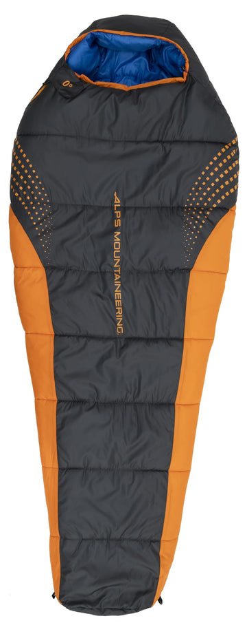 ALPS Mountaineering Blaze 0° sleeping bag provides warmth for cold nights on winter backpacking
