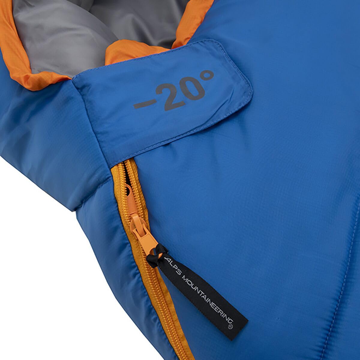 ALPS Blaze -20° XL ripstop shell resists abrasion on rugged winter treks.