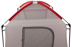 ALPS Mountaineering Camp Creek 4P tent hub design enabling fast setup.