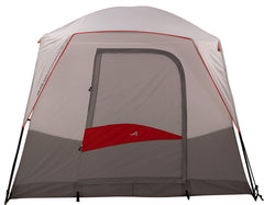 ALPS Mountaineering Camp Creek 4P tent pole clips snap over fiberglass poles for quick assembly.