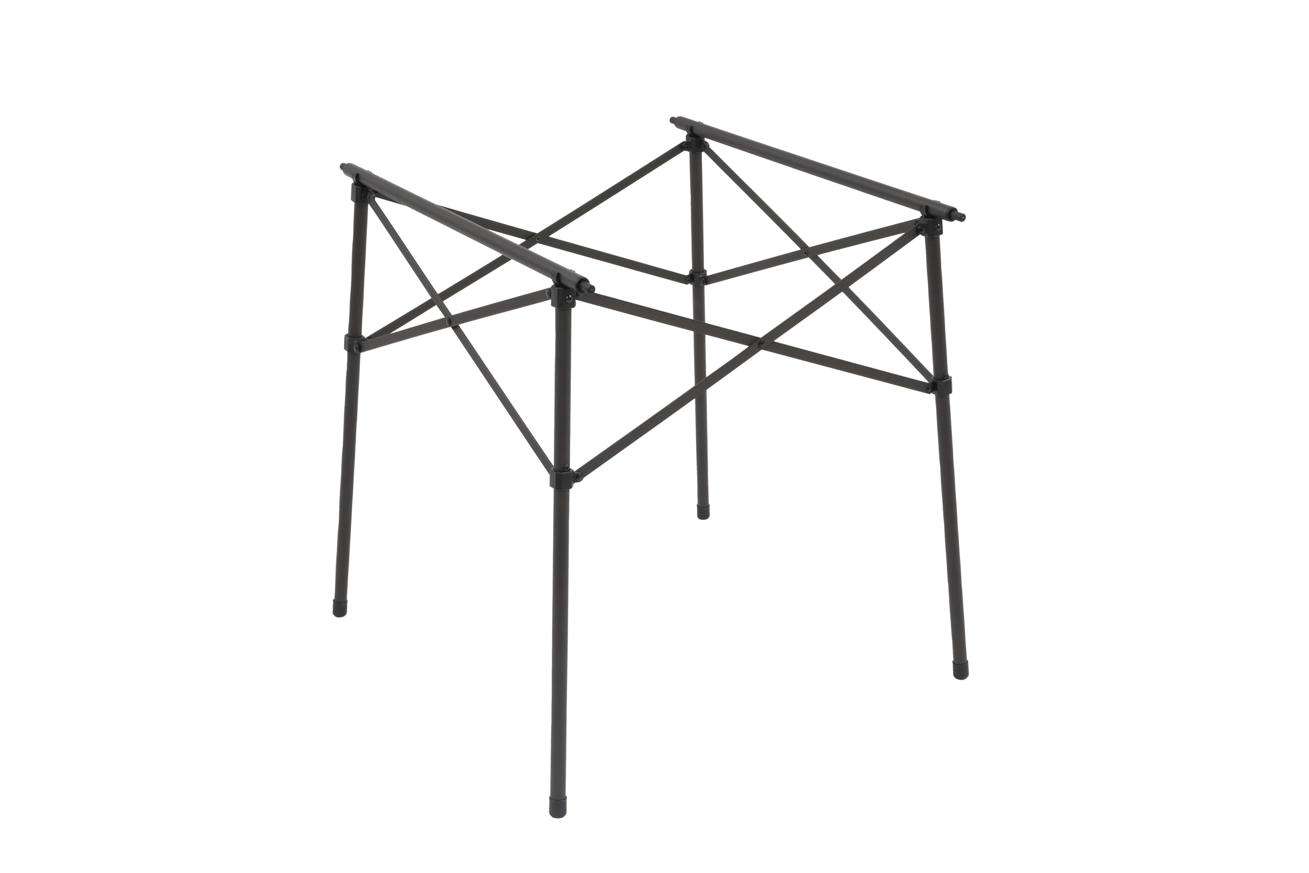 Durable aluminum top withstands outdoor use for various activities.
