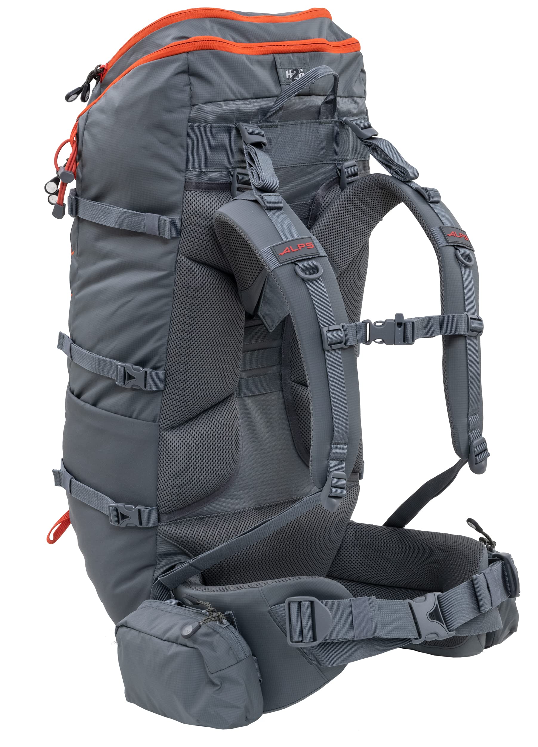 ALPS Mountaineering Canyon 55L air mesh suspension ensures cool comfort.