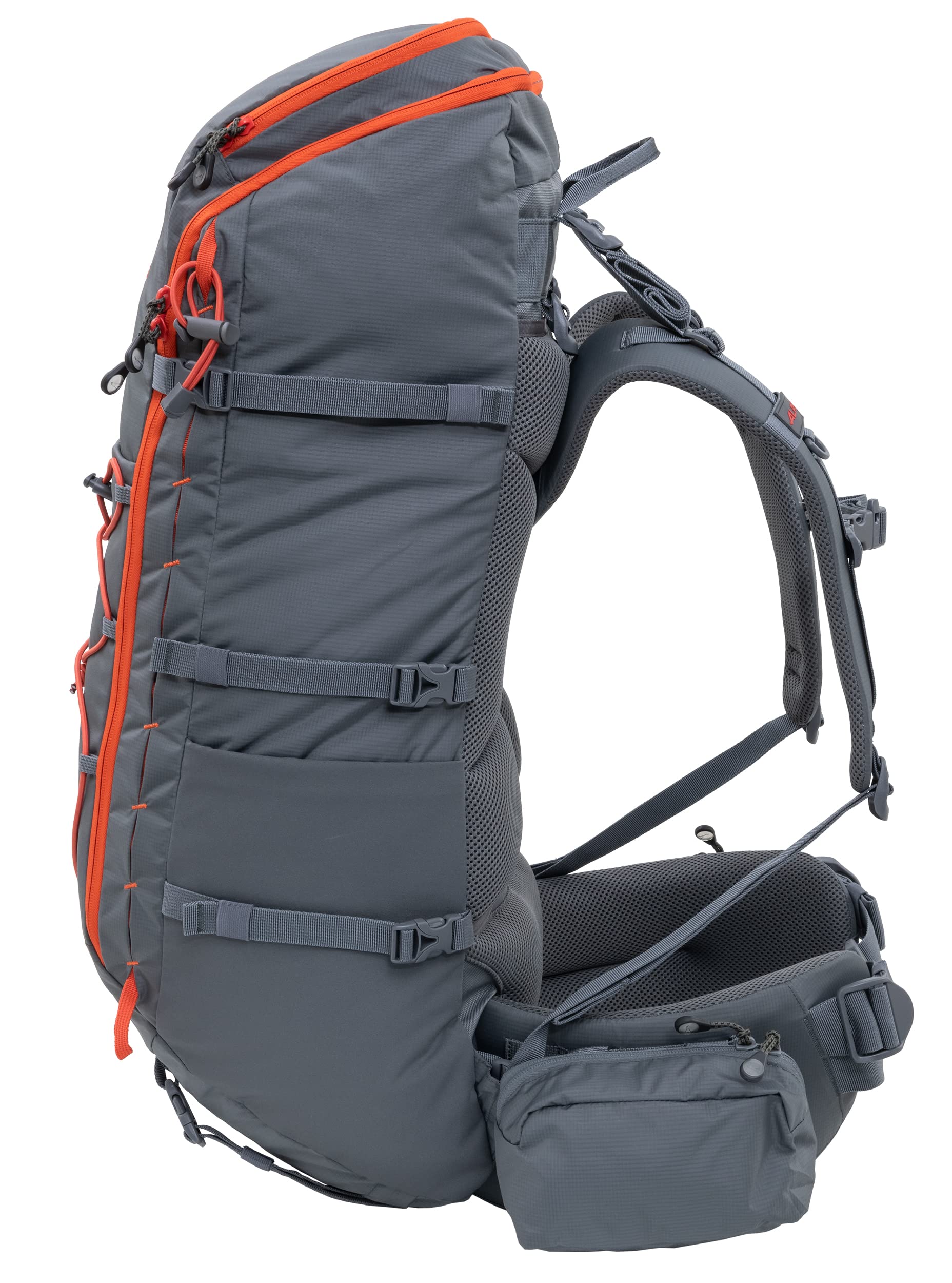 ALPS Mountaineering Canyon 55L removable waist belt with pockets.